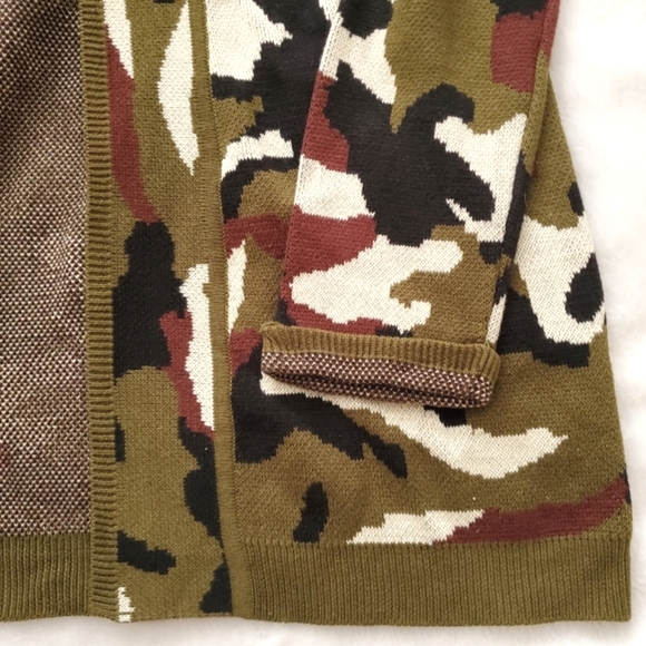 Retro FOX Camo green cardigan - Picture 6 of 11